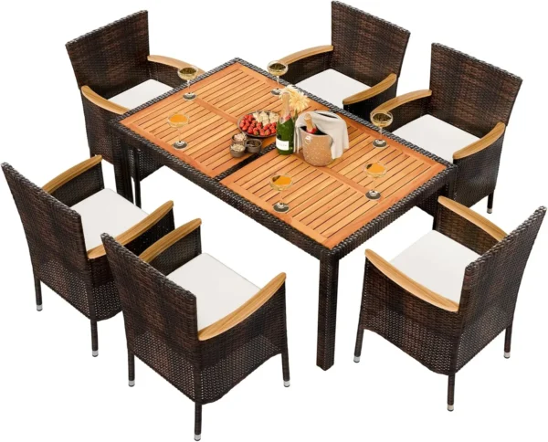 Wicker Patio Conversation Set restaurant tables and chairs table restaurant professionnel